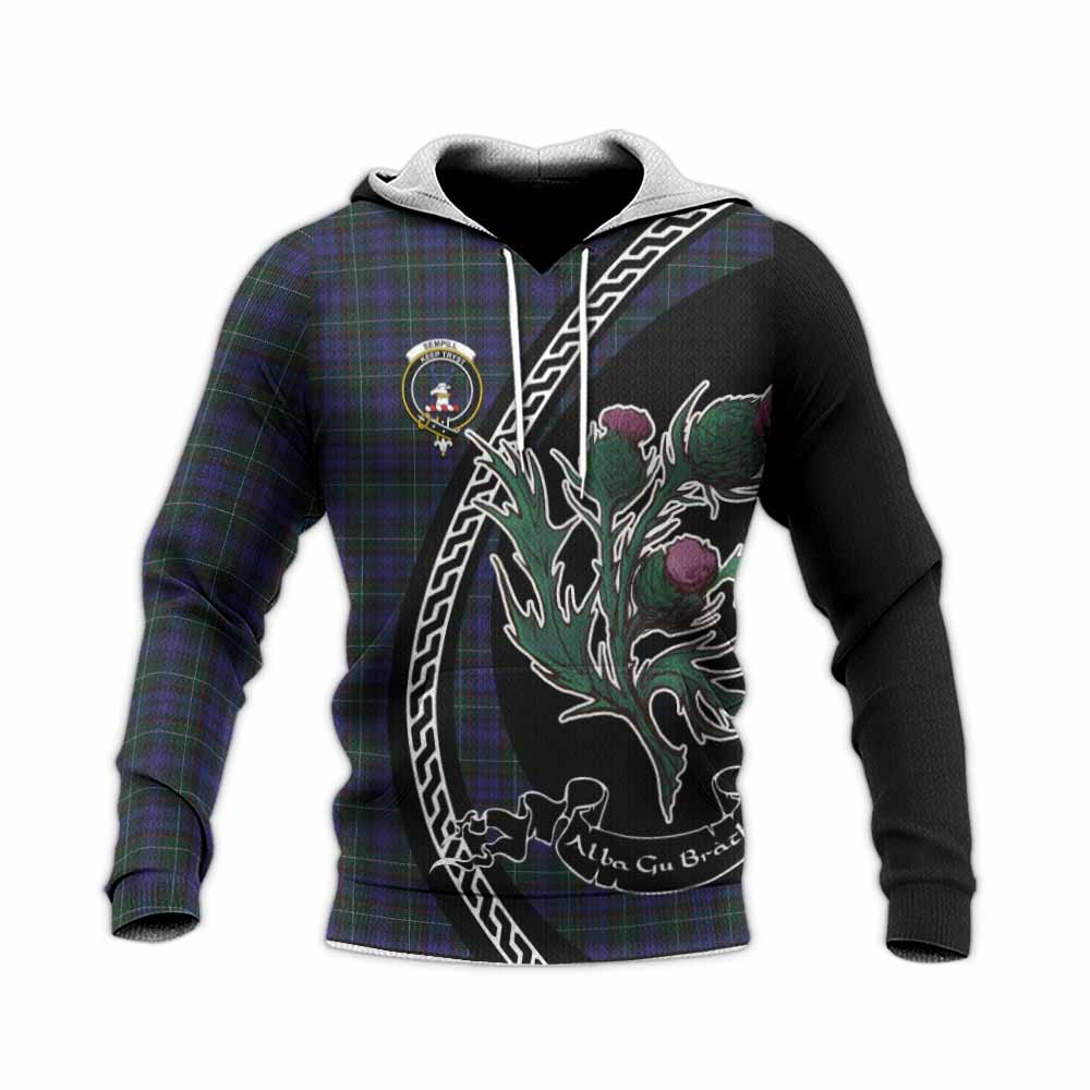 Sempill (Semple) Family Crest Tartan Knitted Hoodie Alba Thistle Inspired - Tartan Vibes Clothing