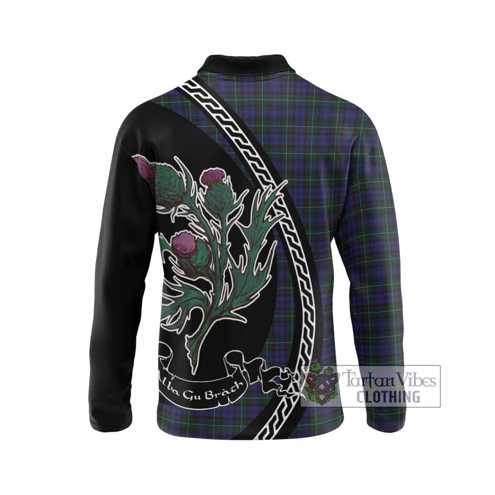 Sempill (Semple) Family Crest Tartan Long Sleeve Polo Shirt Alba Thistle Inspired - Tartan Vibes Clothing