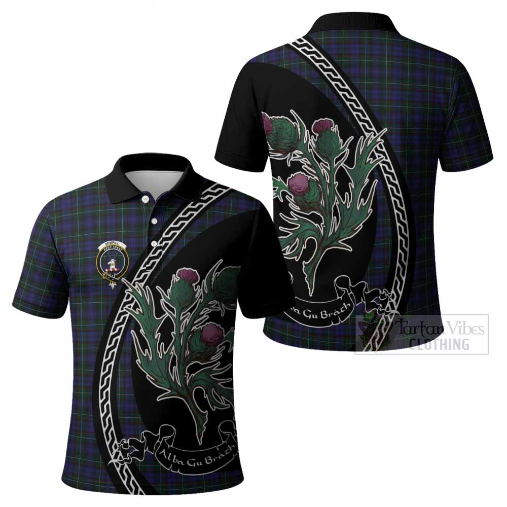 Sempill (Semple) Family Crest Tartan Polo Shirt Alba Thistle Inspired - Tartan Vibes Clothing