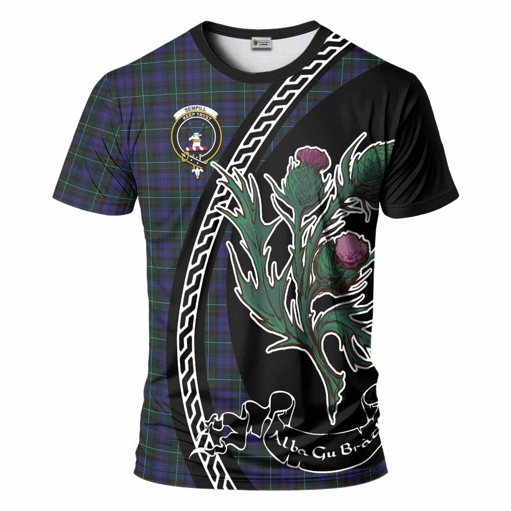 Sempill (Semple) Family Crest Tartan T-Shirt Alba Thistle Inspired - Tartan Vibes Clothing