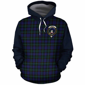 Sempill (Semple) Tartan Accent Cotton Hoodie with Family Crest