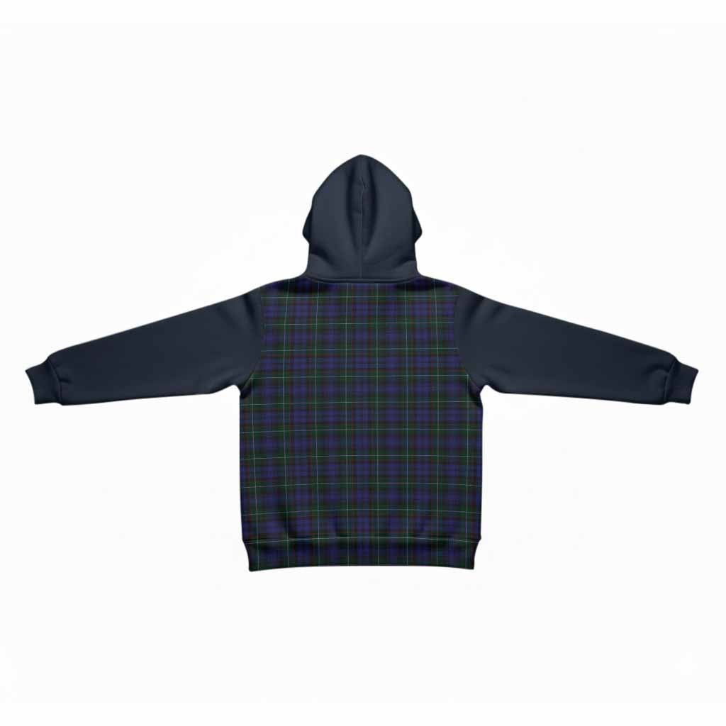 Sempill (Semple) Tartan Accent Kid Hoodie with Family Crest
