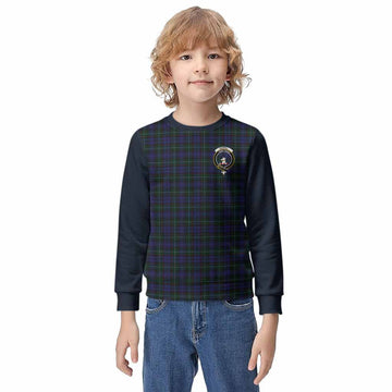Sempill (Semple) Tartan Accent Kid Knitted Sweatshirt with Family Crest