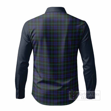 Sempill (Semple) Tartan Accent Long Sleeve Button Shirts with Family Crest
