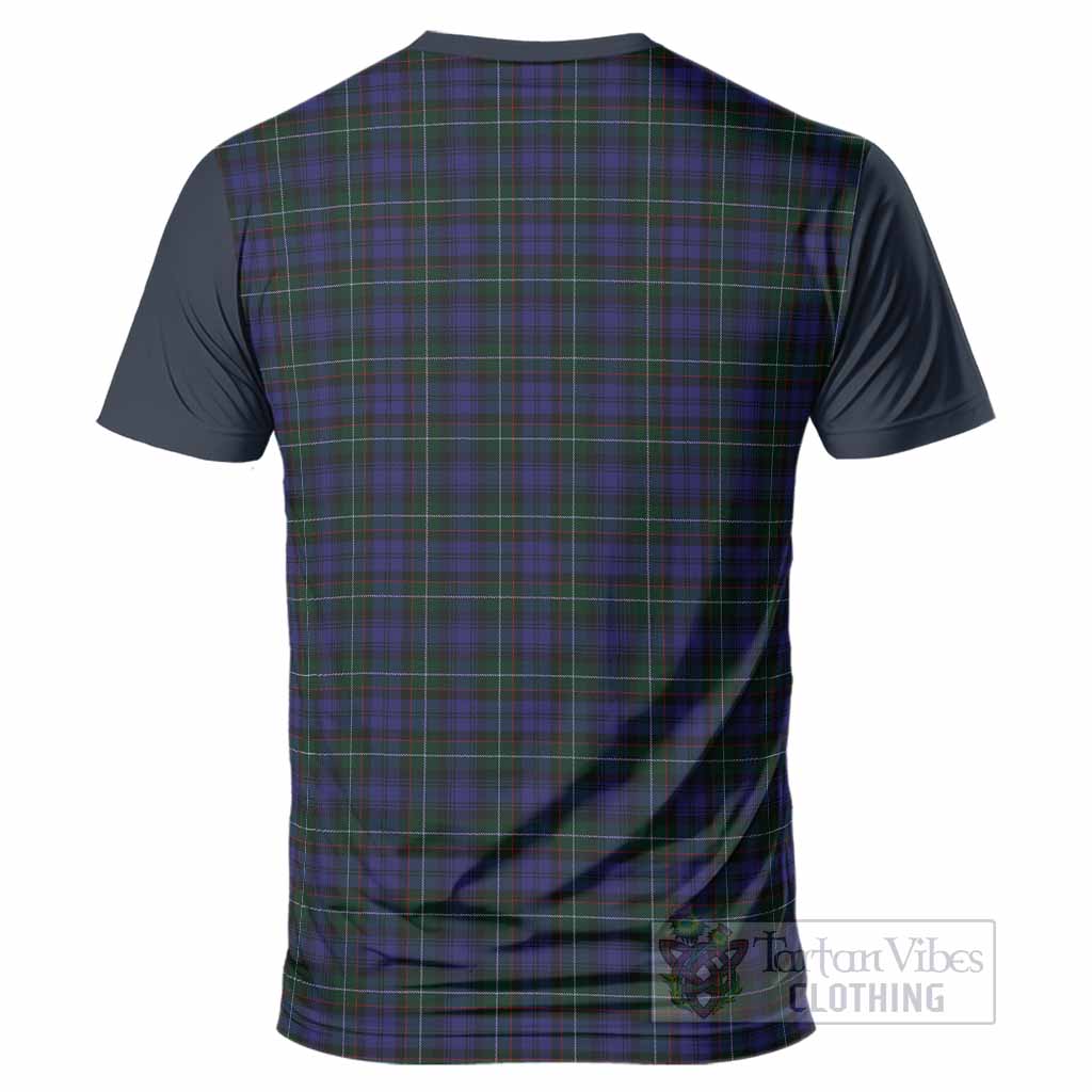 Sempill (Semple) Tartan Accent T-Shirt with Family Crest