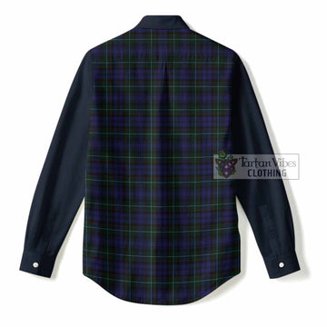Sempill (Semple) Tartan Accent Women Casual Shirt with Family Crest