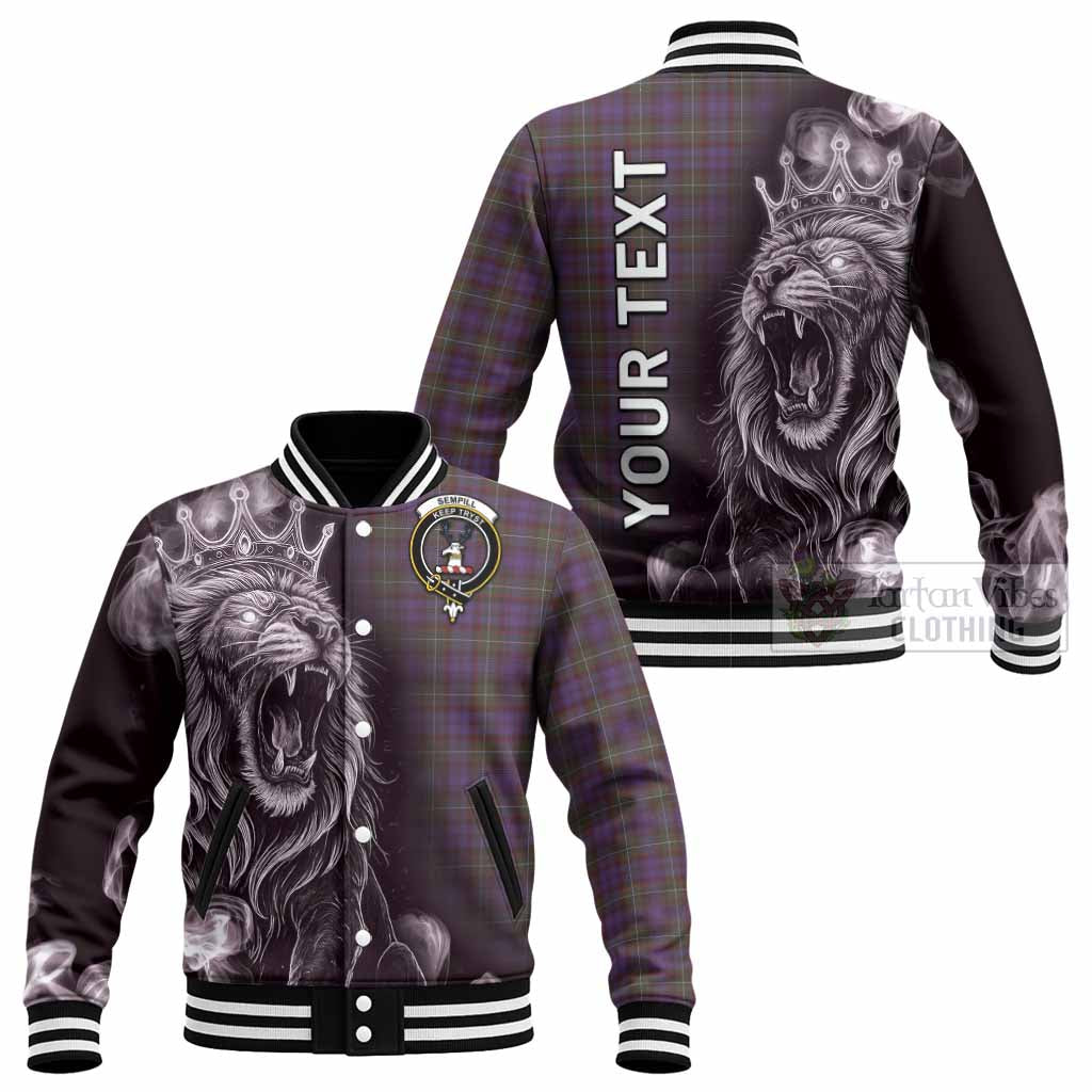 Sempill (Semple) Tartan Baseball Jacket Roaring Lion Heritage