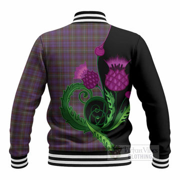 Sempill (Semple) Tartan Baseball Jacket Traditional Scottish Thistle