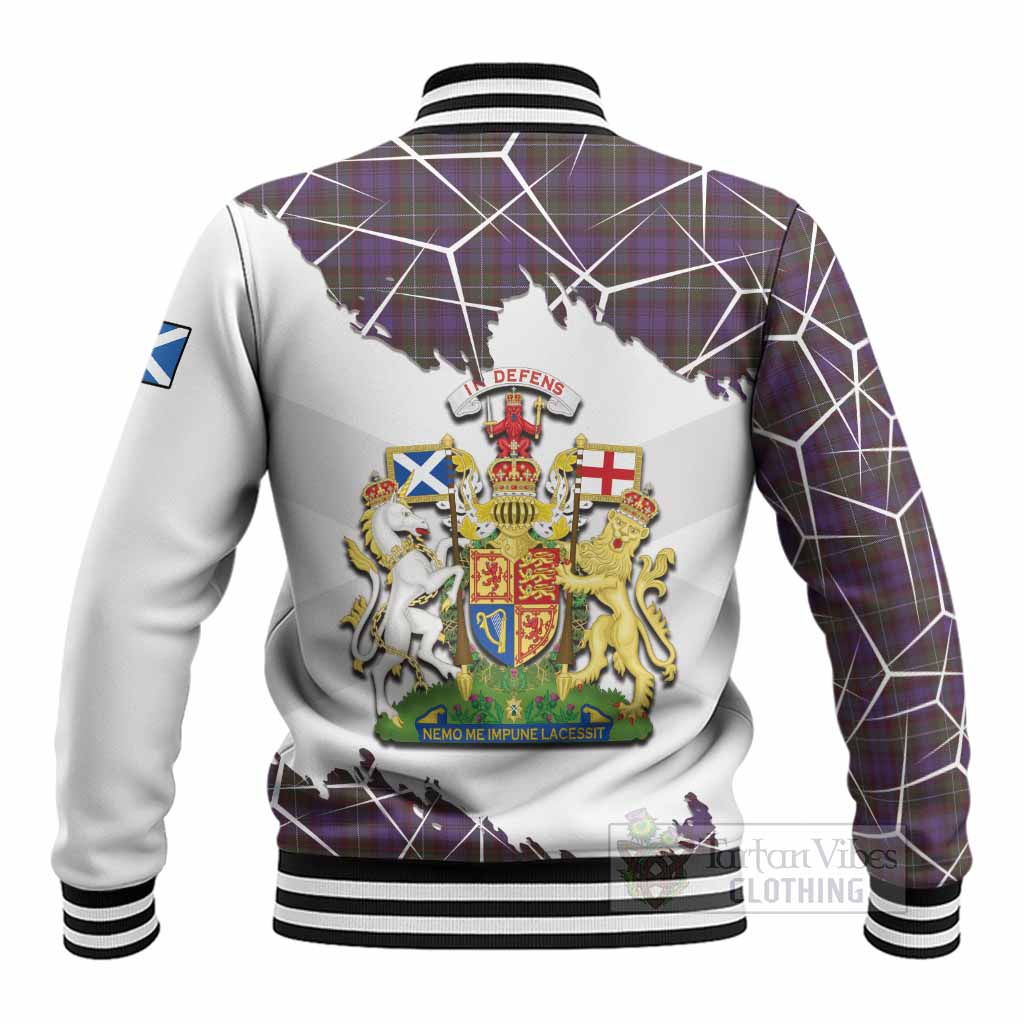 Sempill (Semple) Tartan Baseball Jacket with Family Crest and Lion Rampant Grunge Style