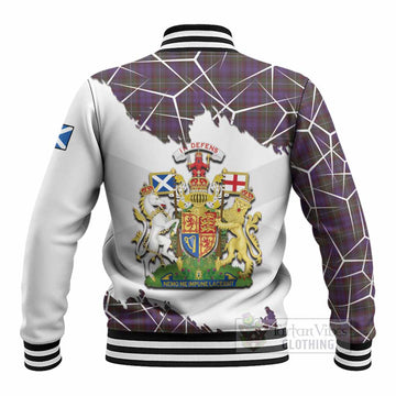 Sempill (Semple) Tartan Baseball Jacket with Family Crest and Lion Rampant Grunge Style