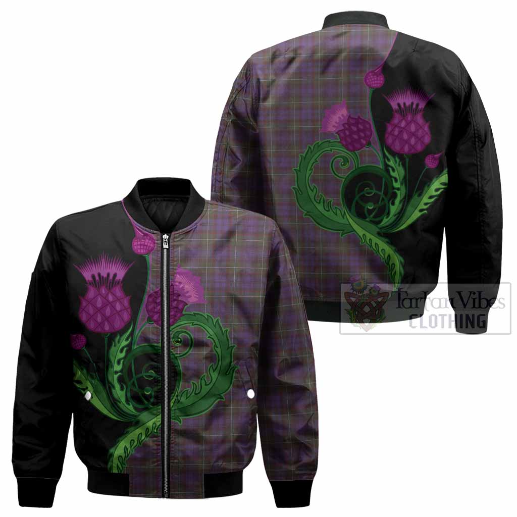 Sempill (Semple) Tartan Bomber Jacket Traditional Scottish Thistle
