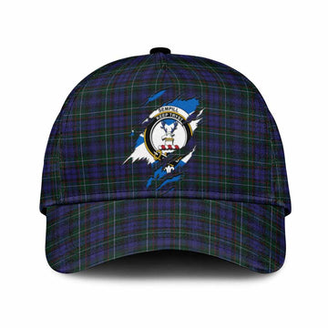 Sempill (Semple) Tartan Classic Cap with Family Crest In Me Style