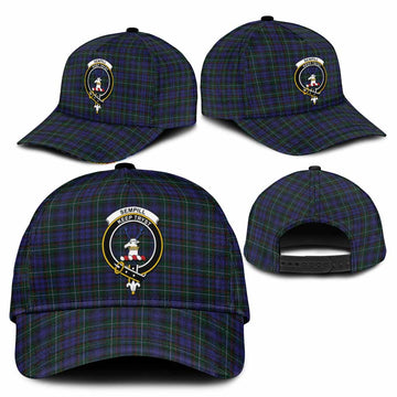 Sempill (Semple) Tartan Classic Cap with Family Crest