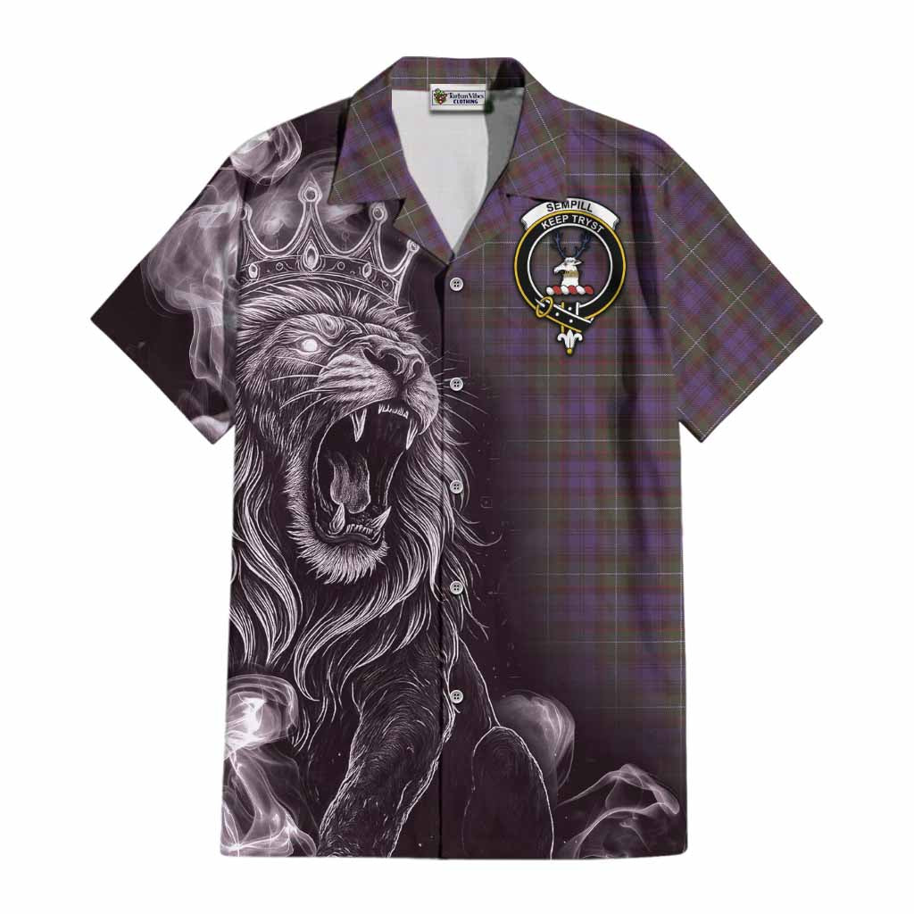 Sempill (Semple) Tartan Cotton Hawaiian Shirt Roaring Lion Heritage