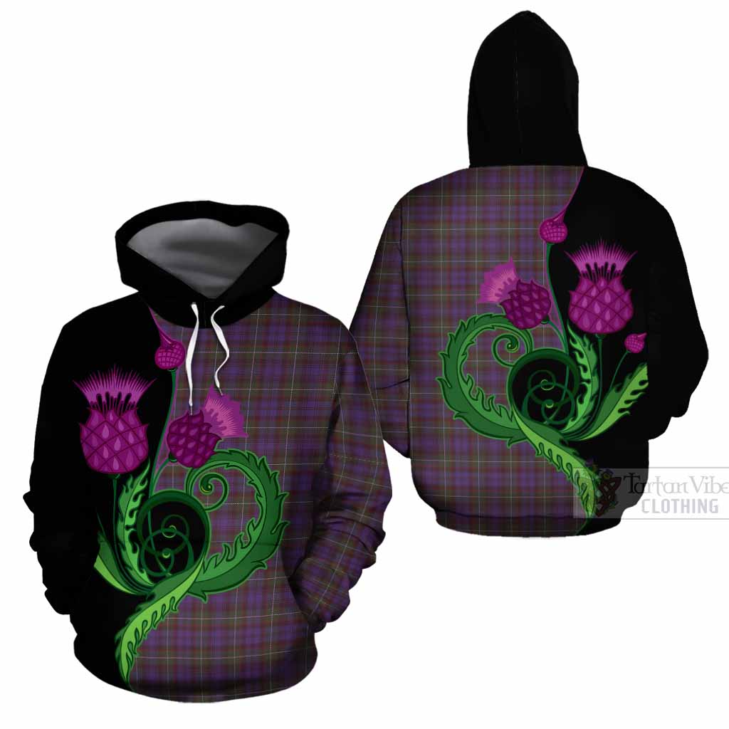 Sempill (Semple) Tartan Cotton Hoodie Traditional Scottish Thistle