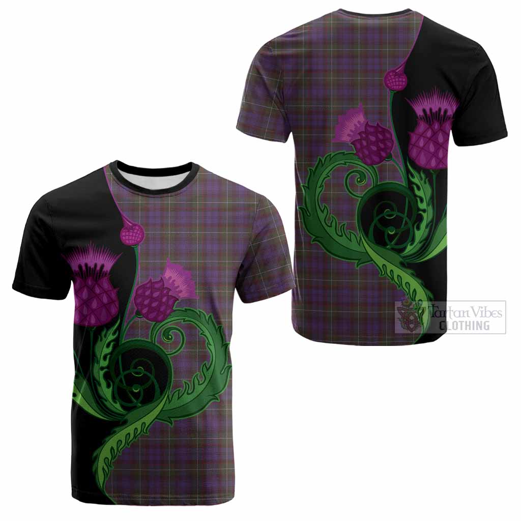 Sempill (Semple) Tartan Cotton T-shirt Traditional Scottish Thistle