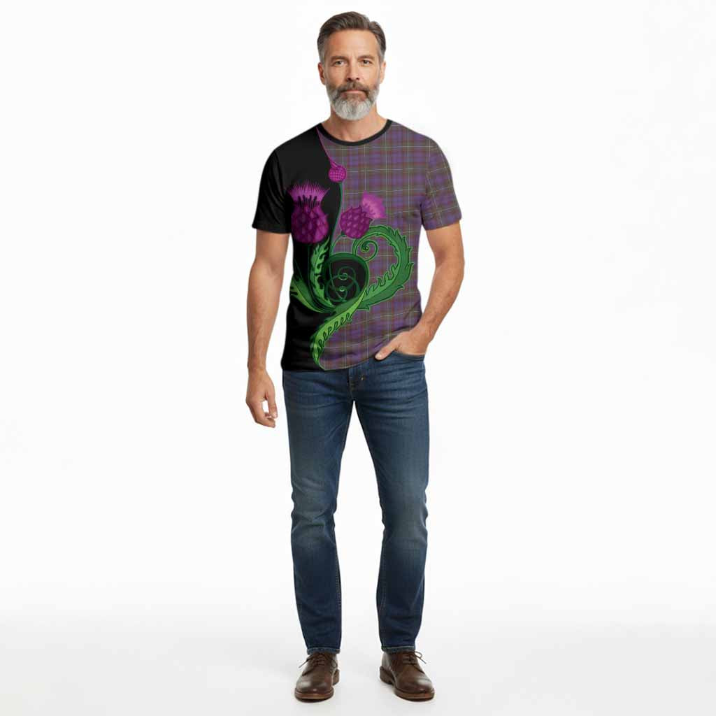 Sempill (Semple) Tartan Cotton T-shirt Traditional Scottish Thistle