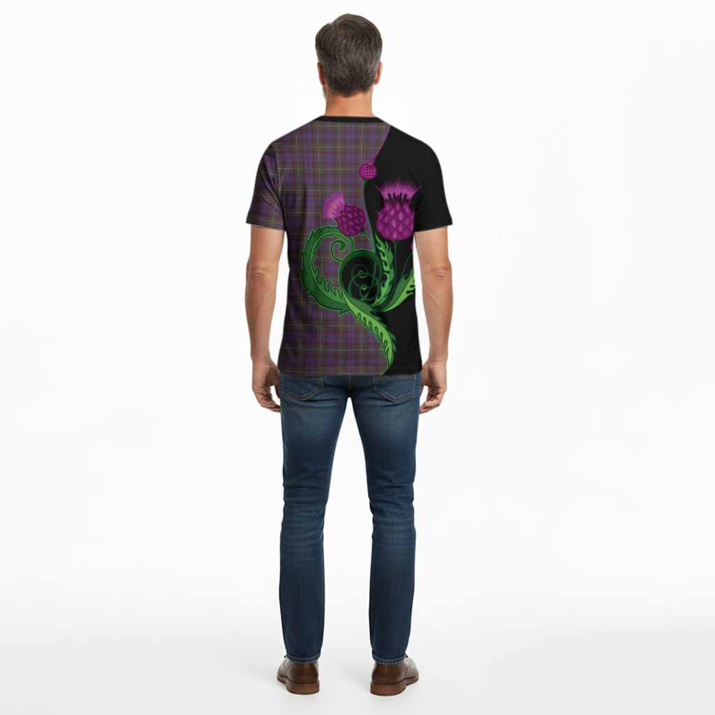 Sempill (Semple) Tartan Cotton T-shirt Traditional Scottish Thistle