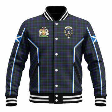 Sempill (Semple) Tartan Crest Baseball Jacket Scotland Coat of Arm Flag Style