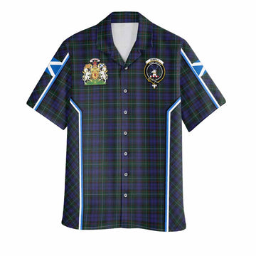 Sempill (Semple) Tartan Crest Hawaiian Shirt Scotland Coat of Arm Flag Style