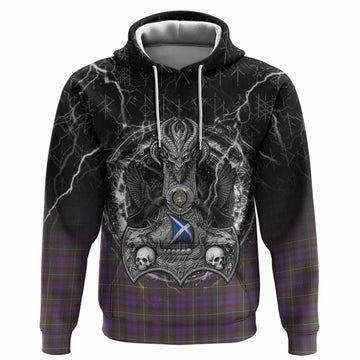 Sempill (Semple) Tartan Crest Hoodie Celtic Odin's Raven Legacy