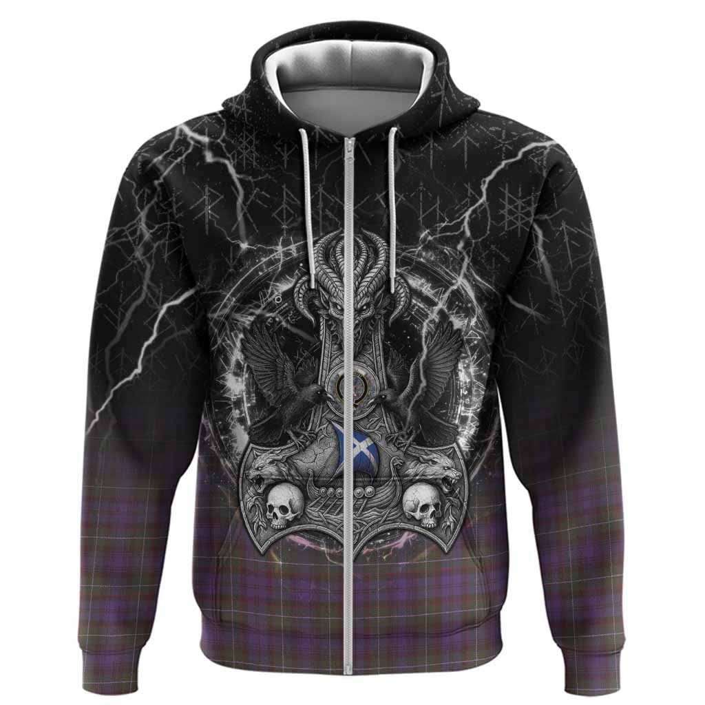 Sempill (Semple) Tartan Crest Hoodie Celtic Odin's Raven Legacy