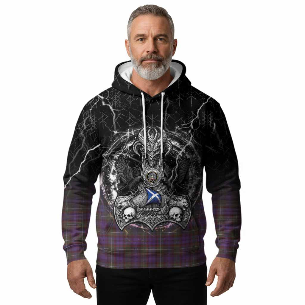 Sempill (Semple) Tartan Crest Hoodie Celtic Odin's Raven Legacy