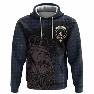 Sempill (Semple) Tartan Crest Hoodie Crowned Lion Heritage Style
