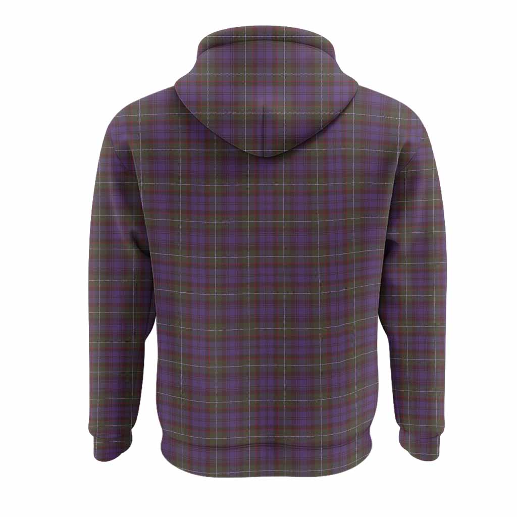 Sempill (Semple) Tartan Crest Hoodie Ferocious Lion Style