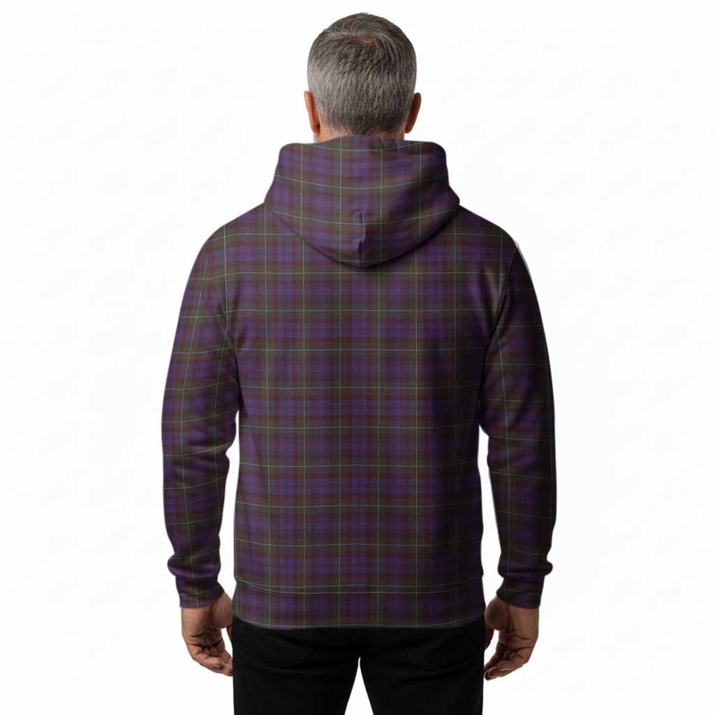 Sempill (Semple) Tartan Crest Hoodie Ferocious Lion Style