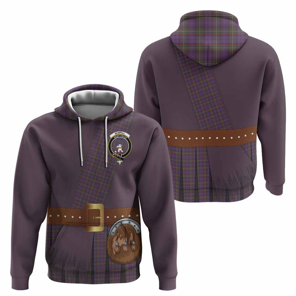 Sempill (Semple) Tartan Crest Hoodie Kilt Costume Style