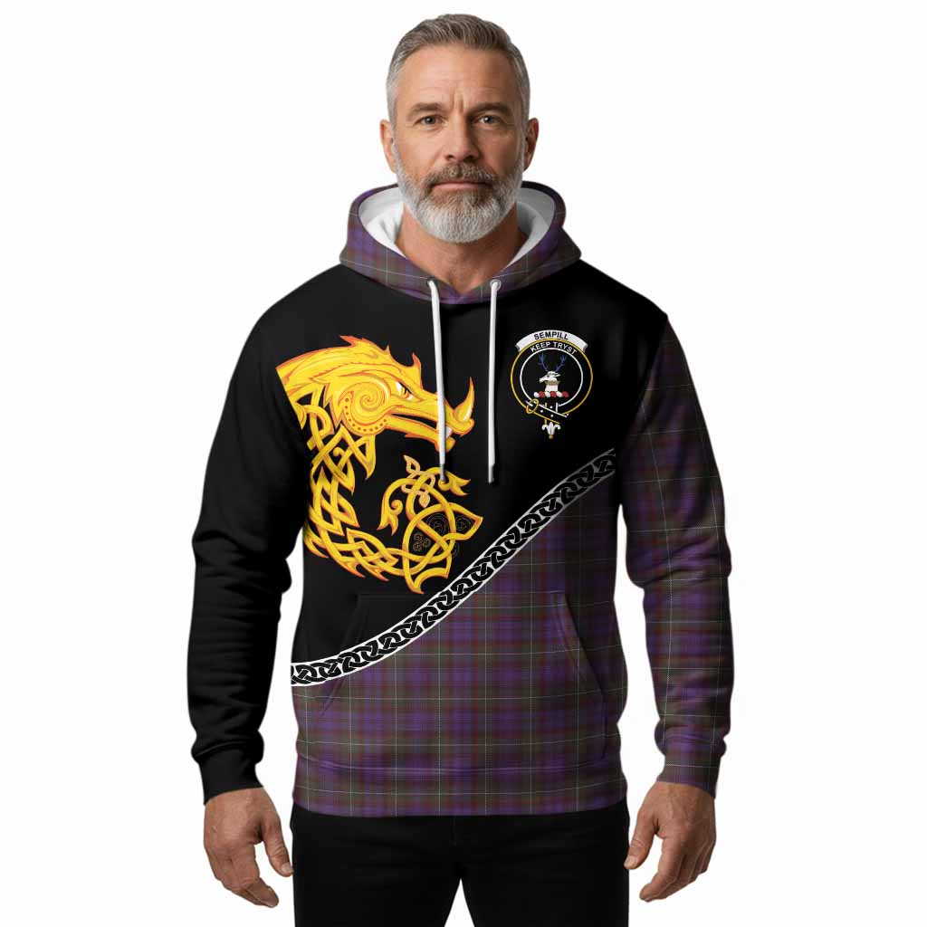 Sempill (Semple) Tartan Crest Hoodie Legendary Dragon Knot Half Style