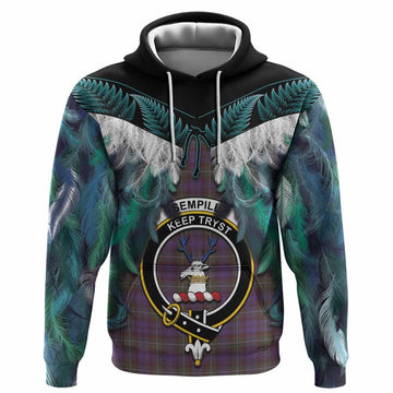Sempill (Semple) Tartan Crest Hoodie New Zealand Maori Korowai Cloak