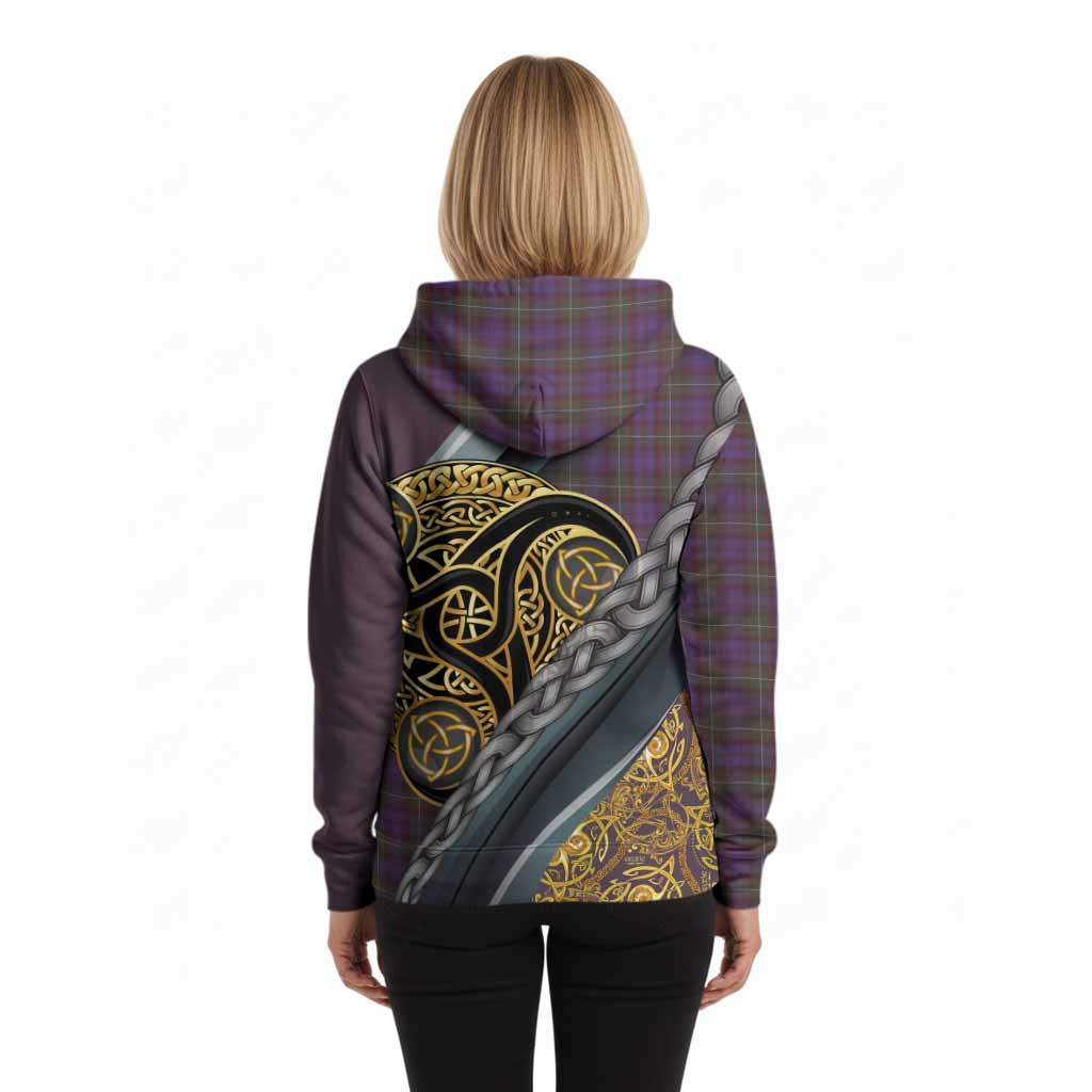 Sempill (Semple) Tartan Crest Hoodie Scottish Triskele Celtic