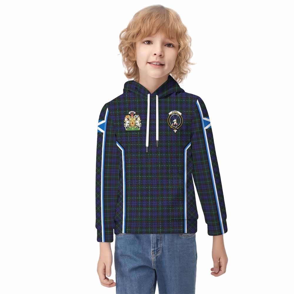 Sempill (Semple) Tartan Crest Kid Hoodie Scotland Coat of Arm Flag Style - Tartan Vibes Clothing