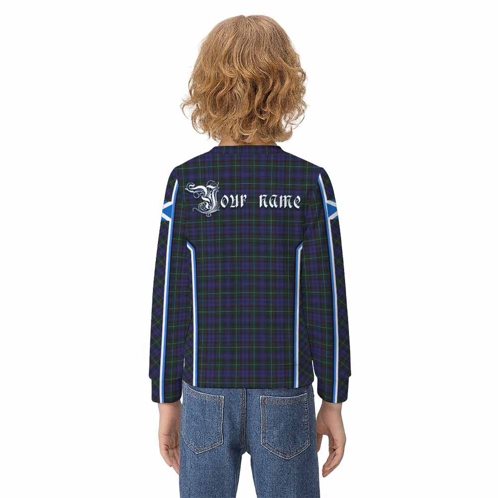 Sempill (Semple) Tartan Crest Kid Knitted Sweatshirt Scotland Coat of Arm Flag Style - Tartan Vibes Clothing