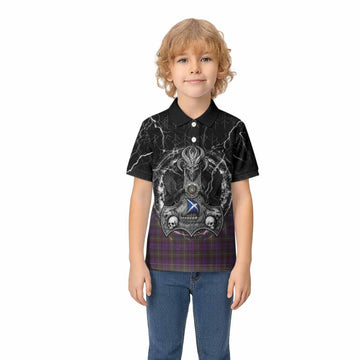 Sempill (Semple) Tartan Crest Kid Polo Shirt Celtic Odin's Raven Legacy