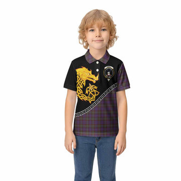 Sempill (Semple) Tartan Crest Kid Polo Shirt Legendary Dragon Knot Half Style