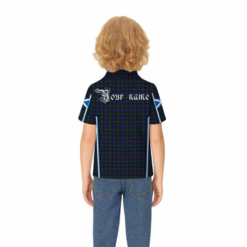 Sempill (Semple) Tartan Crest Kid Polo Shirt Scotland Coat of Arm Flag Style