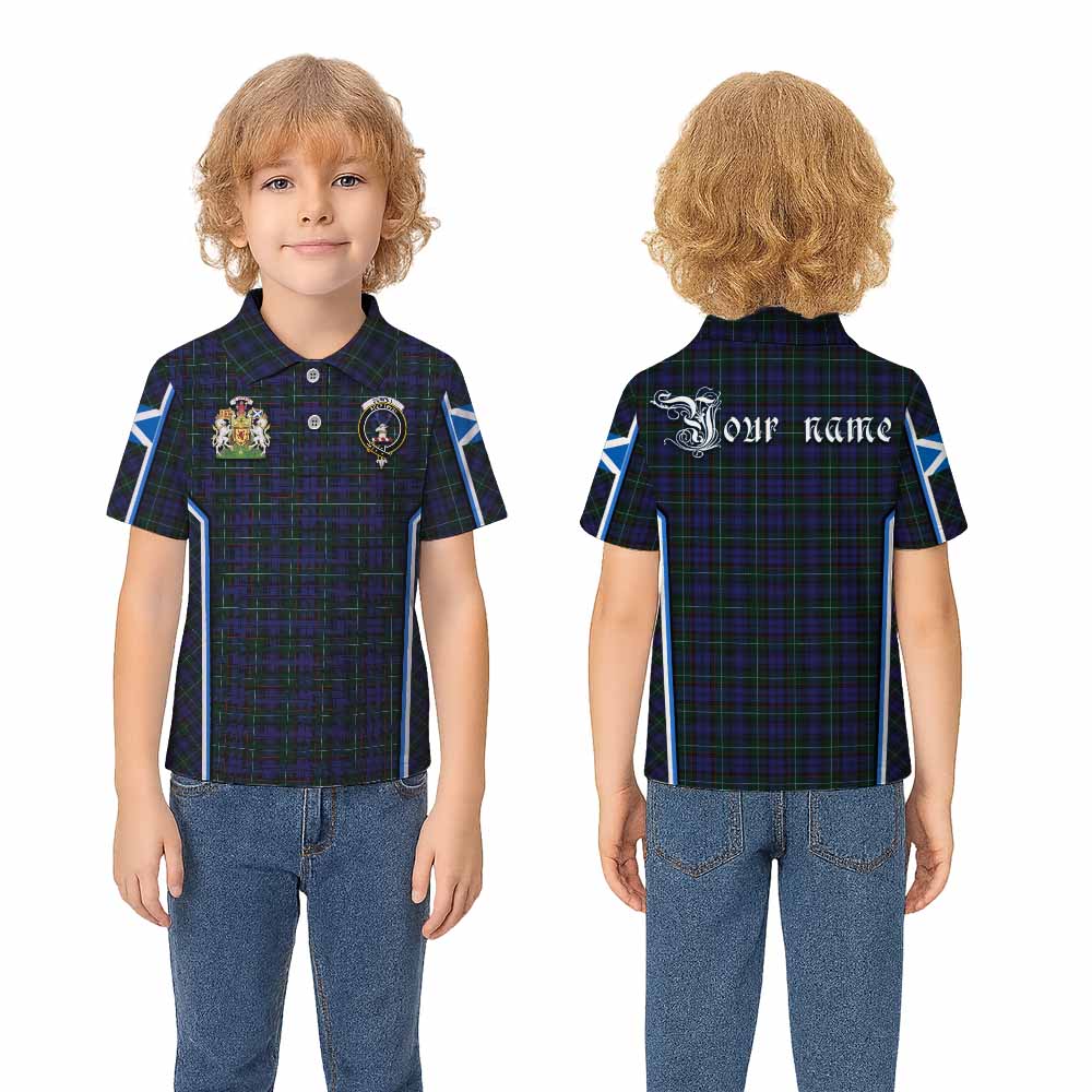 Sempill (Semple) Tartan Crest Kid Polo Shirt Scotland Coat of Arm Flag Style - Tartan Vibes Clothing