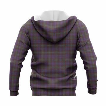 Sempill (Semple) Tartan Crest Knitted Hoodie Ferocious Lion Style