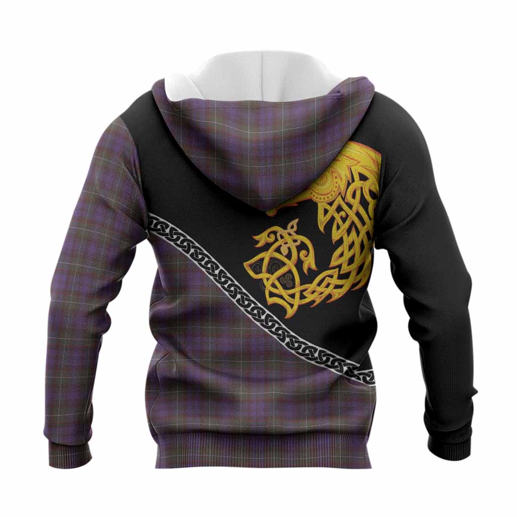 Sempill (Semple) Tartan Crest Knitted Hoodie Legendary Dragon Knot Half Style