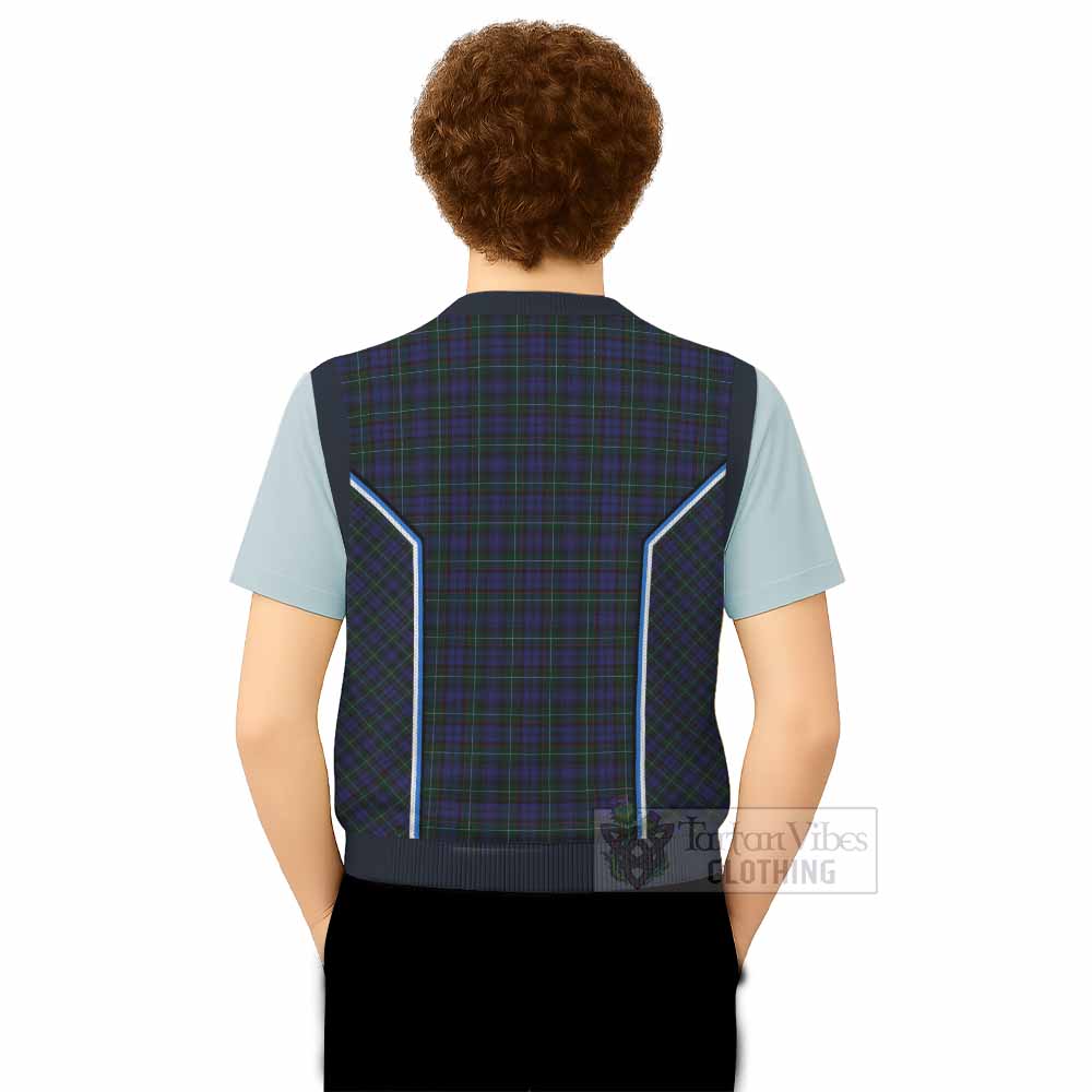 Sempill (Semple) Tartan Crest Knitted V-Neck Vest Scotland Coat of Arm Flag Style - Tartan Vibes Clothing