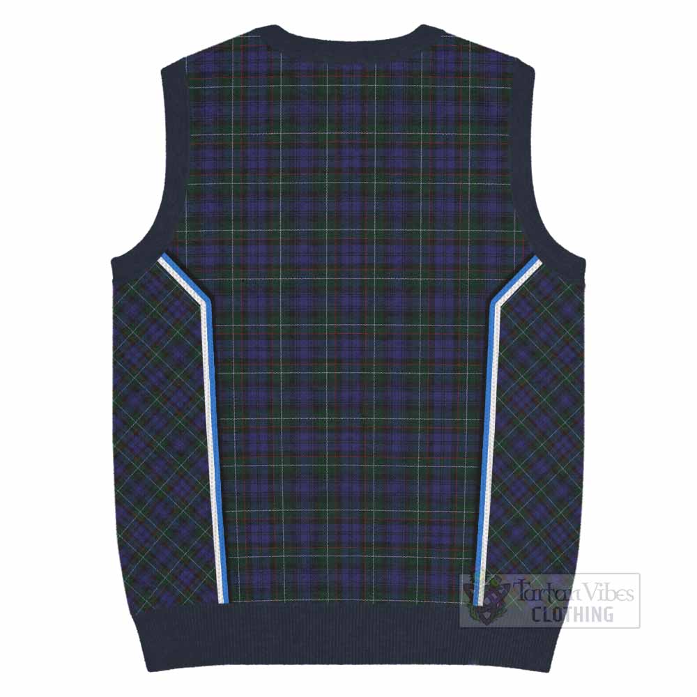 Sempill (Semple) Tartan Crest Knitted V-Neck Vest Scotland Coat of Arm Flag Style - Tartan Vibes Clothing