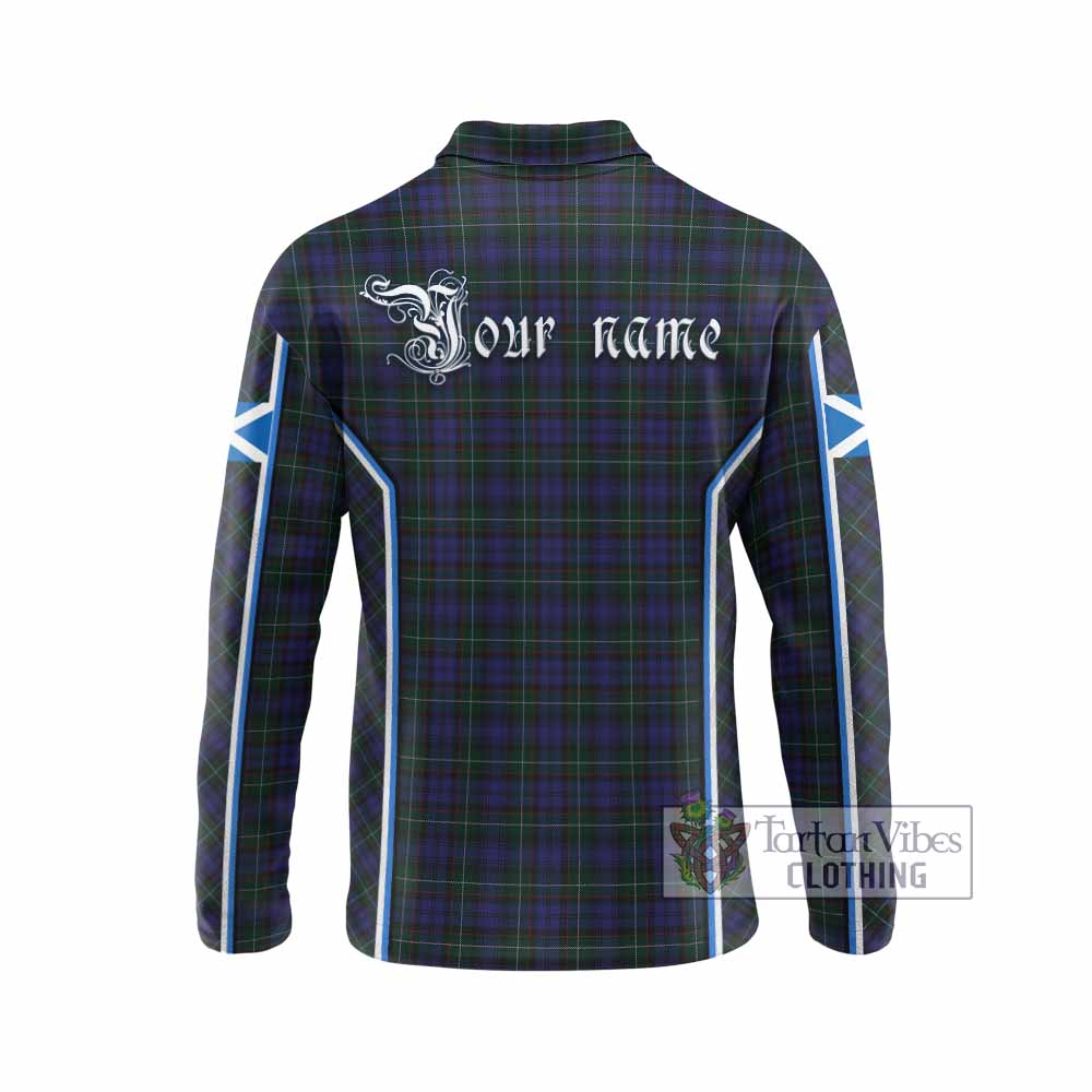Sempill (Semple) Tartan Crest Long Sleeve Polo Shirt Scotland Coat of Arm Flag Style - Tartan Vibes Clothing