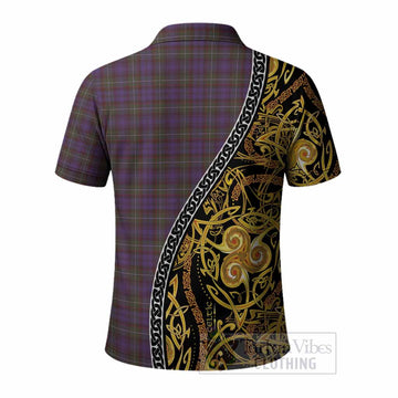 Sempill (Semple) Tartan Crest Polo Shirt Celtic Knot and Triple Trickle Spiral Symbols