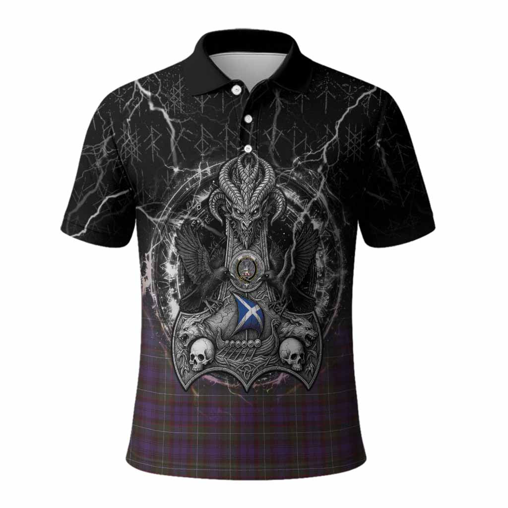 Sempill (Semple) Tartan Crest Polo Shirt Celtic Odin's Raven Legacy