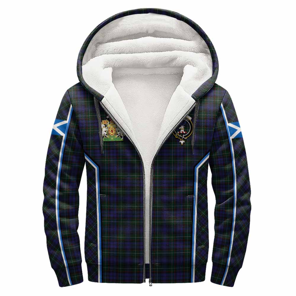 Sempill (Semple) Tartan Crest Sherpa Hoodie Scotland Coat of Arm Flag Style - Tartan Vibes Clothing