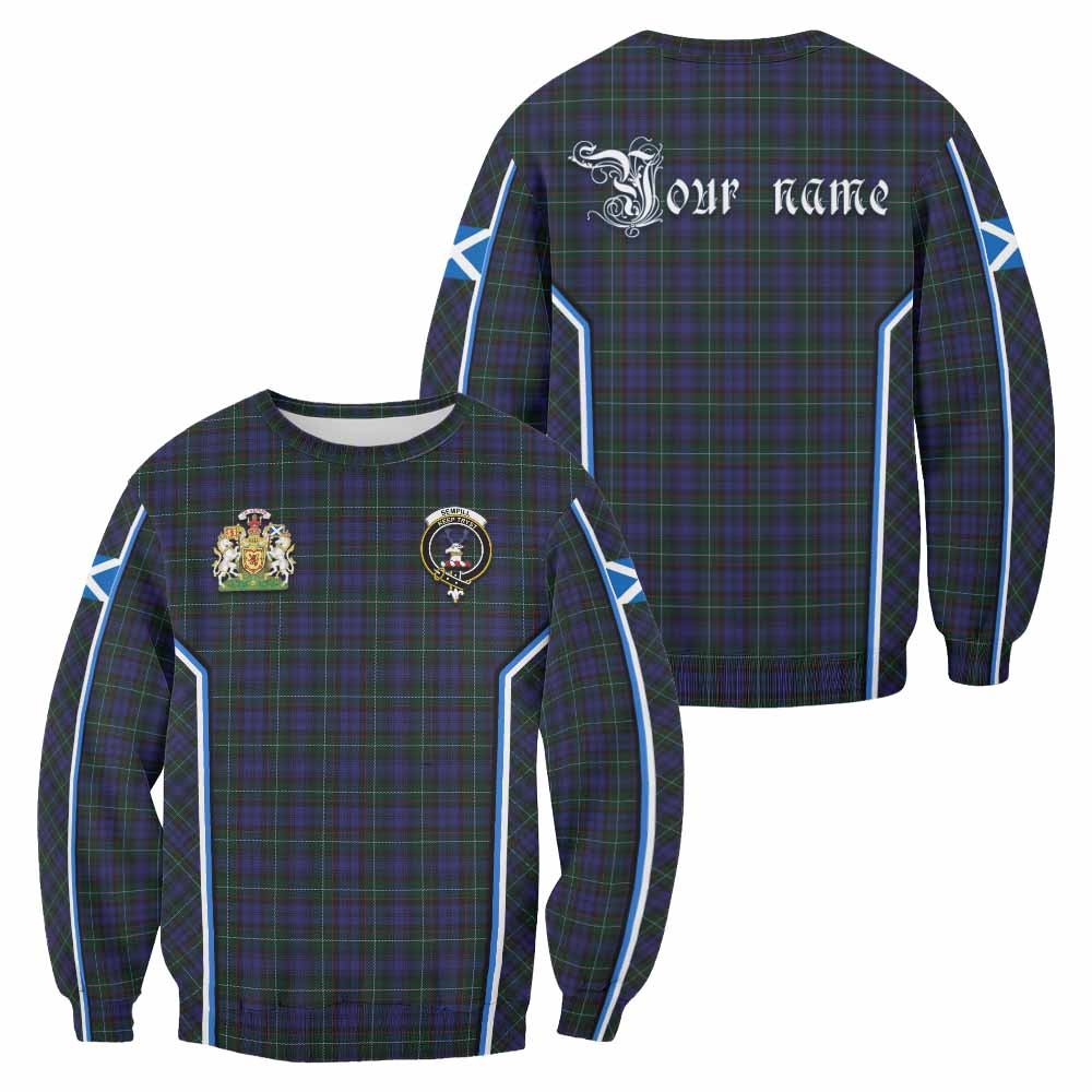 Sempill (Semple) Tartan Crest Sweatshirt Scotland Coat of Arm Flag Style - Tartan Vibes Clothing