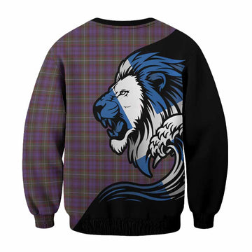 Sempill (Semple) Tartan Crest Sweatshirt Scottish Golden Lions Wave Flow